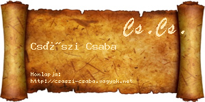 Császi Csaba névjegykártya