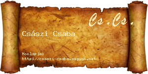 Császi Csaba névjegykártya